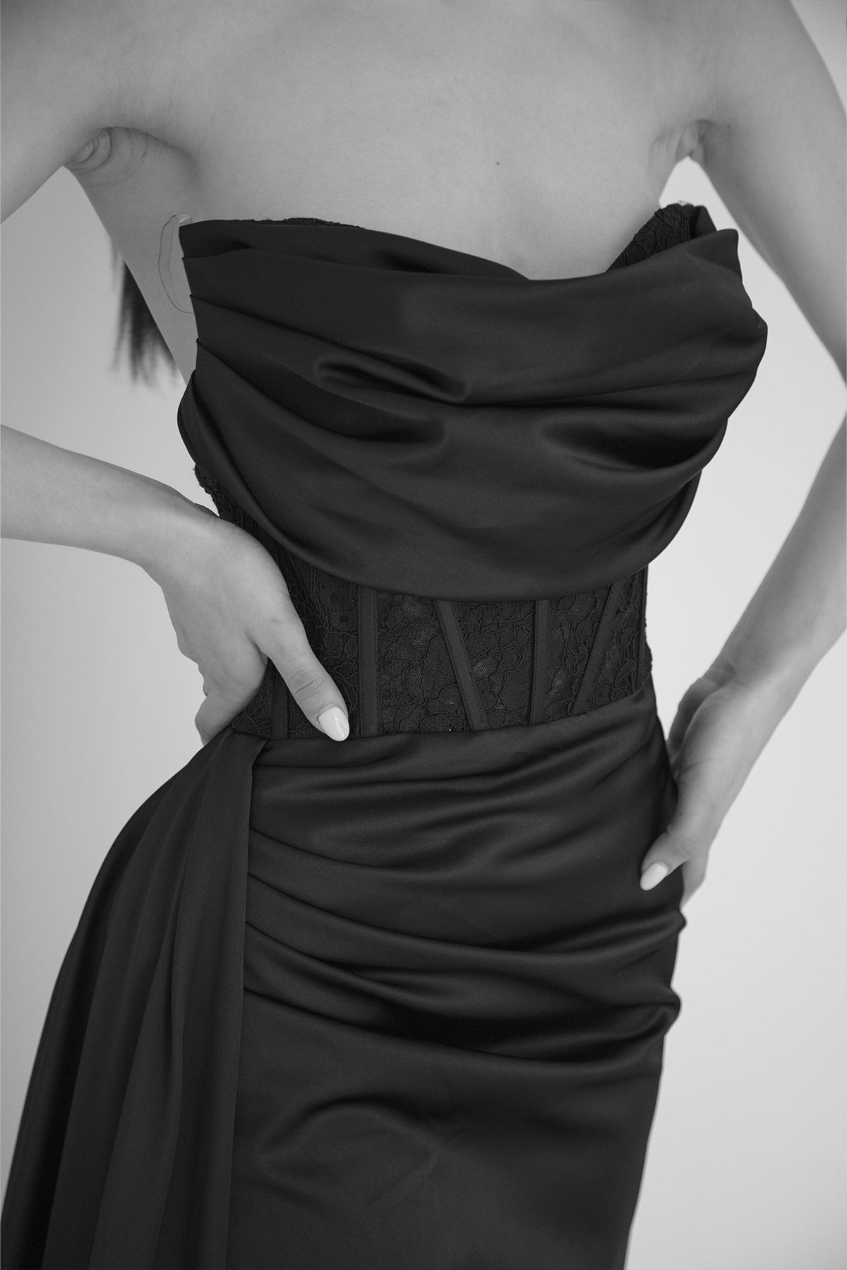 Eva Gown Black by HSH For Hire High St. Hire