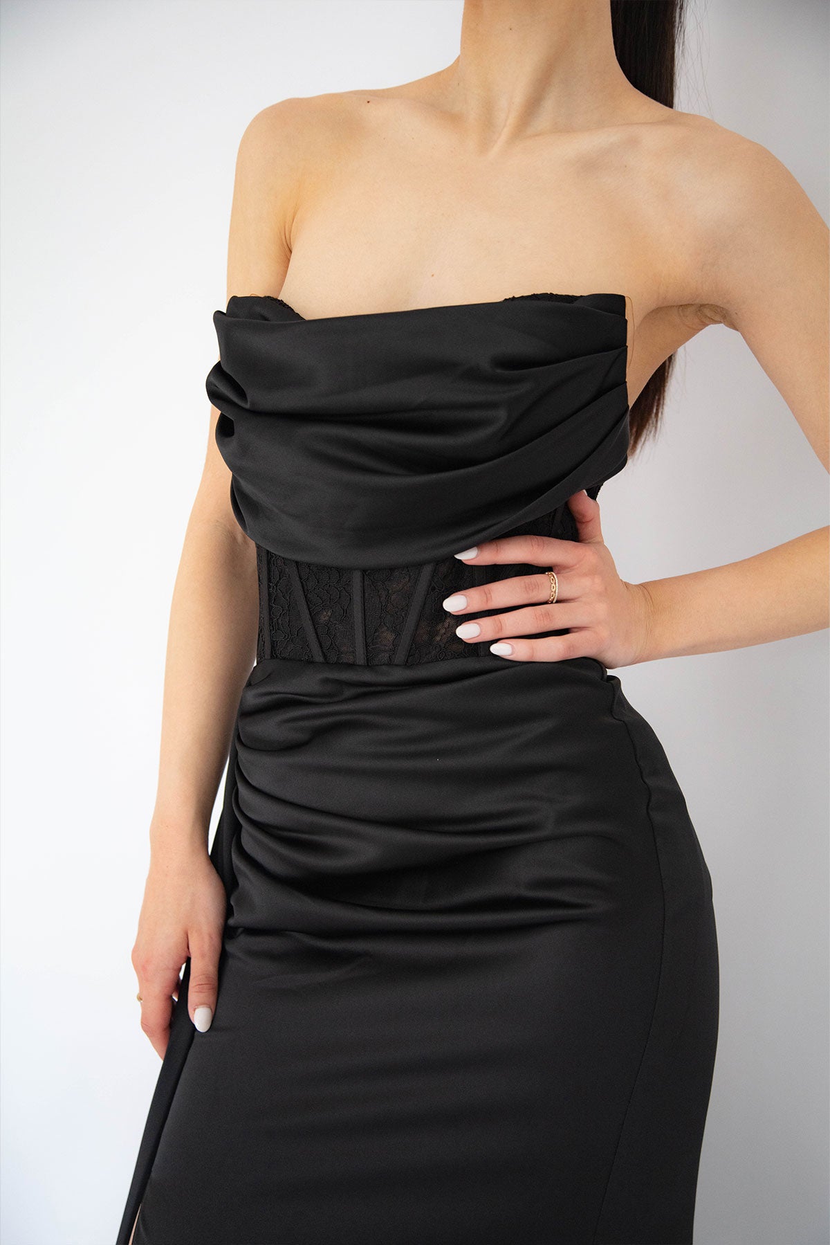 Eva Gown Black by HSH For Hire High St. Hire