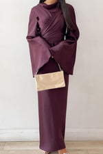 Ezra Burgundy Wrap Dress by HSH