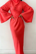 Ezra Coral Wrap Dress by HSH