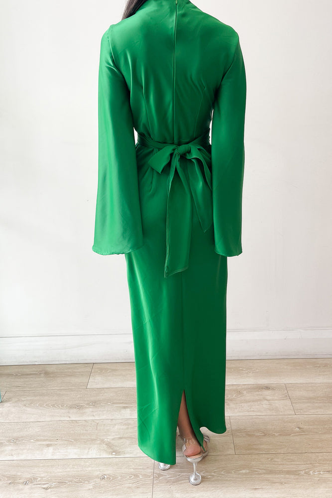 Ezra Green Wrap Dress by HSH