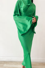 Ezra Green Wrap Dress by HSH