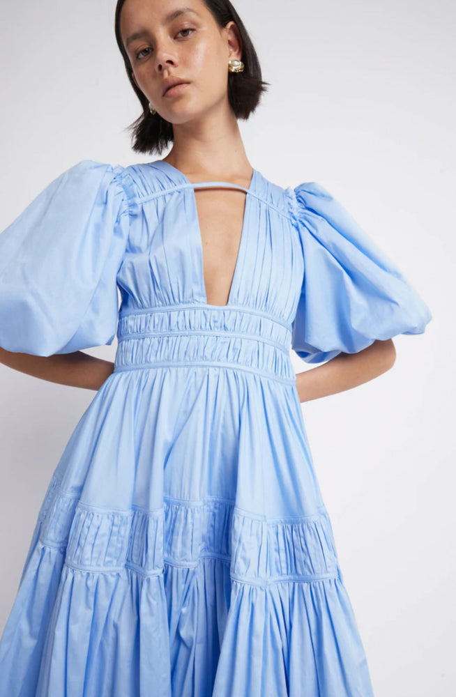 Fallingwater Gathered Midi Dress by Aje for Hire High St. Hire Fallingwater Gathered Midi Dress by Aje for Hire High St. Hire
