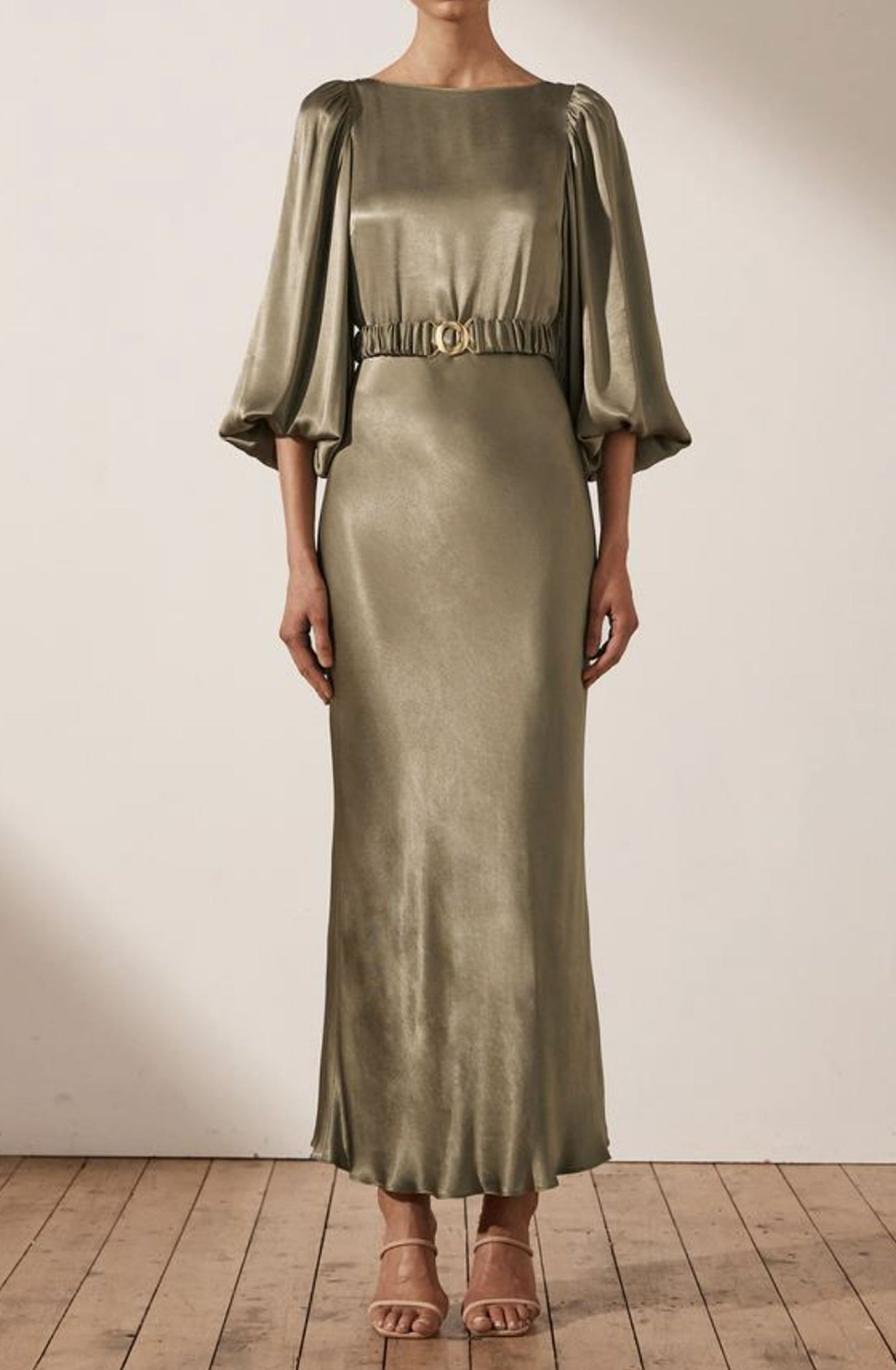 shona joy green long sleeve dress Shona Joy Scoop Neck Long Dress - Green Dresses, Clothing - WSHJY23639