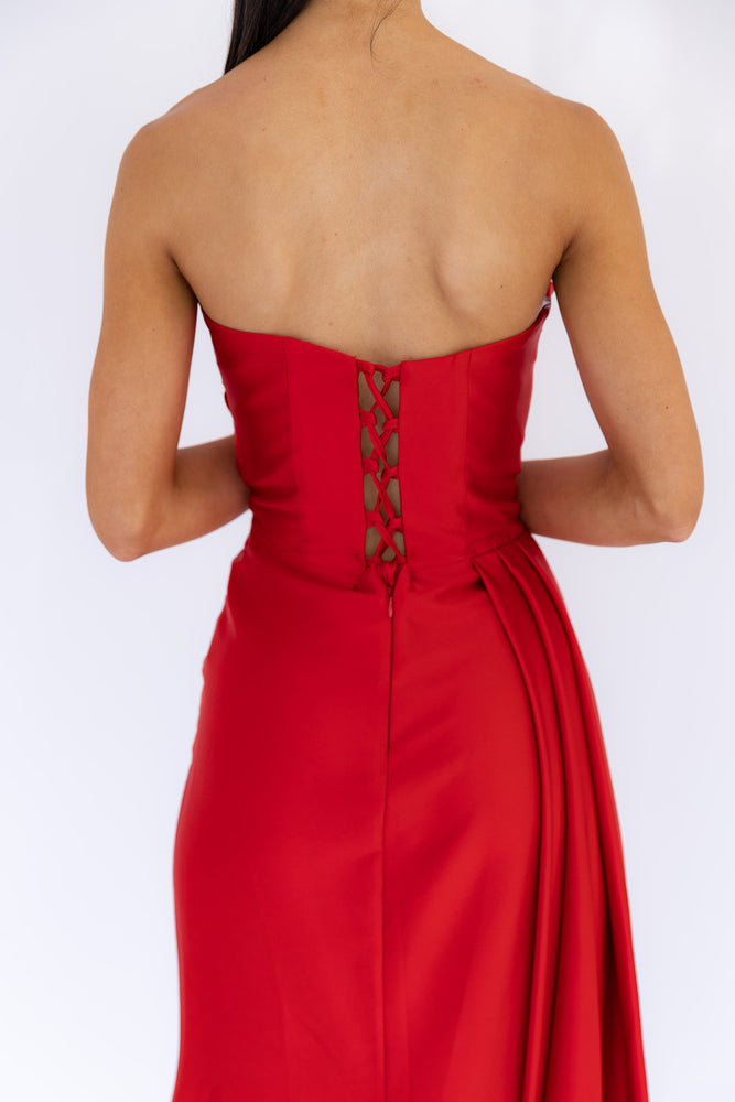 Harper Corset Gown Red by HSH