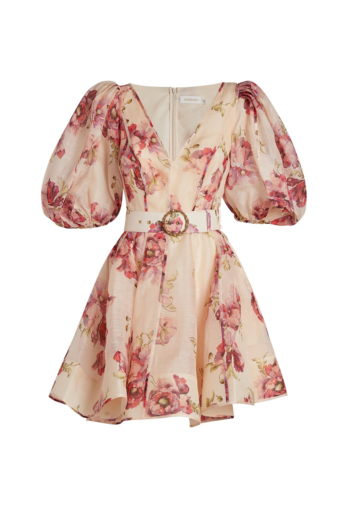 High Tide Belted Floral Pink Mini by Zimmermann for Hire| High St. Hire High Tide Belted Floral Pink Mini by Zimmermann for Hire| High St. Hire
