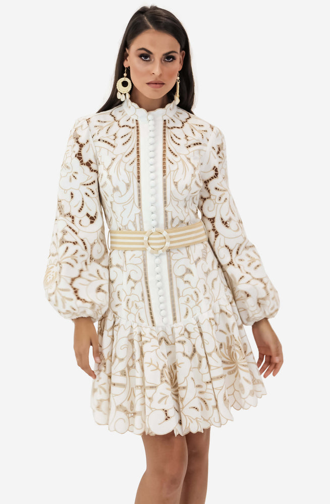 Edie Button Down Short Dress by Zimmermann for Hire High St. Hire Edie Button Down Short Dress by Zimmermann for Hire High St. Hire