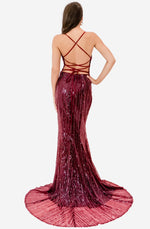 Backless Sequin Maxi Dress by Jadore (JX2006)