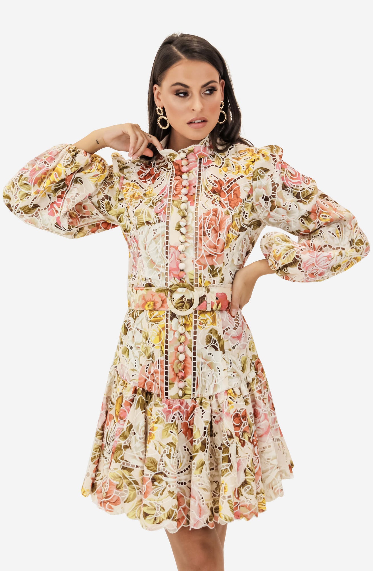 zimmermann bonita embroidered dress Zimmermann Bonita Buttoned Dress