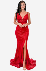 Strapped Backless Gown by Jadore (JX1124)