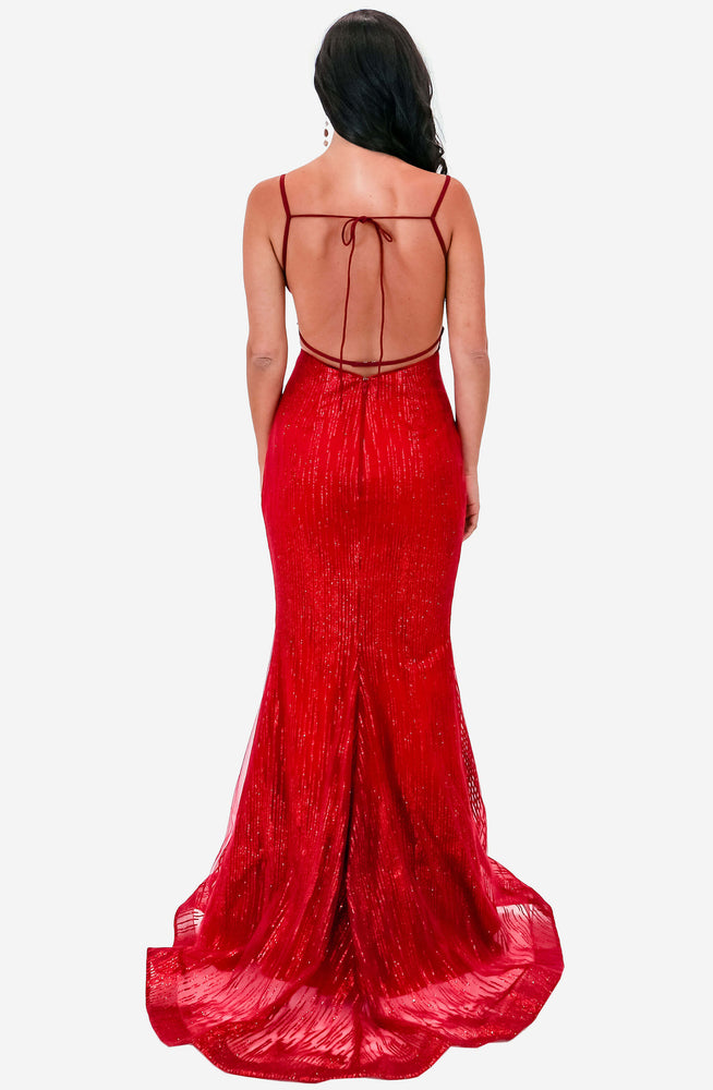 Strapped Backless Gown by Jadore (JX1124)
