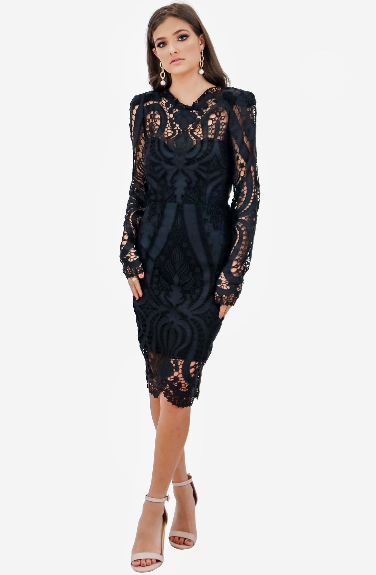 thurley vasette lace midi dress THURLEY Vasette Lace Mini Dress in Yellow & Ivory