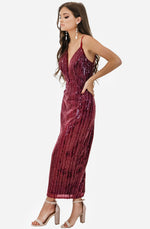 Backless Sequin Midi Dress by Jadore (JX2005)