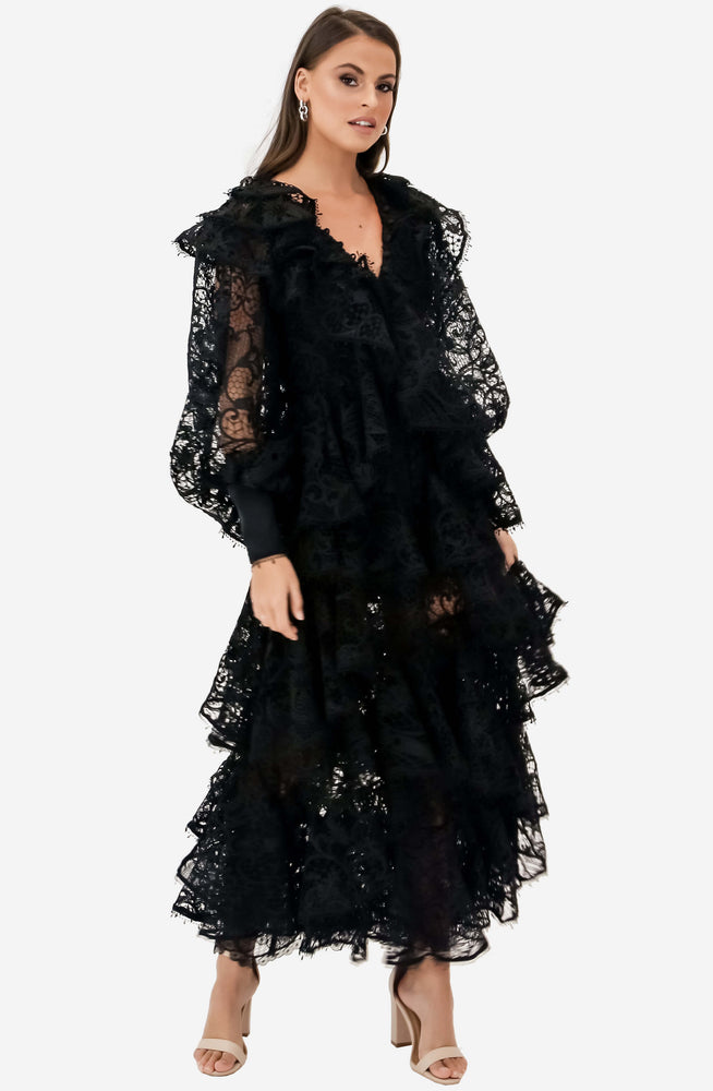Juno Ruffled Lace Dress by Leo & Lin