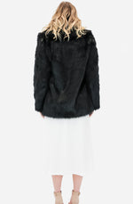 Black Premium Rose Jacket by Unreal Fur