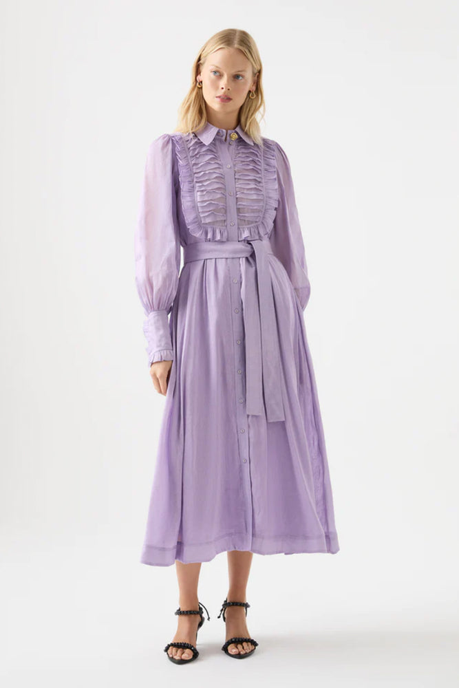 iris pleated bib midi dress Iris Pleated Bib Midi Dress