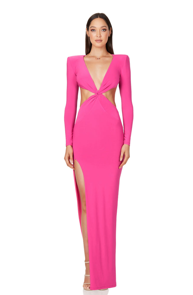 Jewel Gown Neon Pink by Nookie