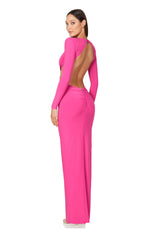 Jewel Gown Neon Pink by Nookie