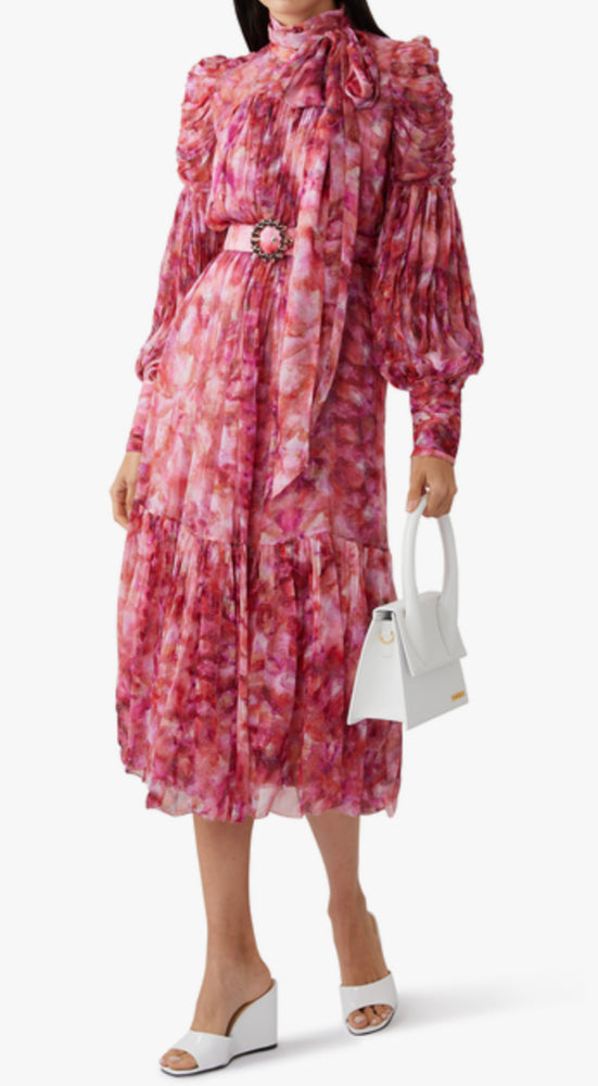 Kaleidoscope Tie Neck Gown by Zimmermann for Hire | High St. Hire Kaleidoscope Tie Neck Gown by Zimmermann for Hire | High St. Hire