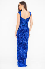 Royal Blue Sequin Gown by Lia Stublla