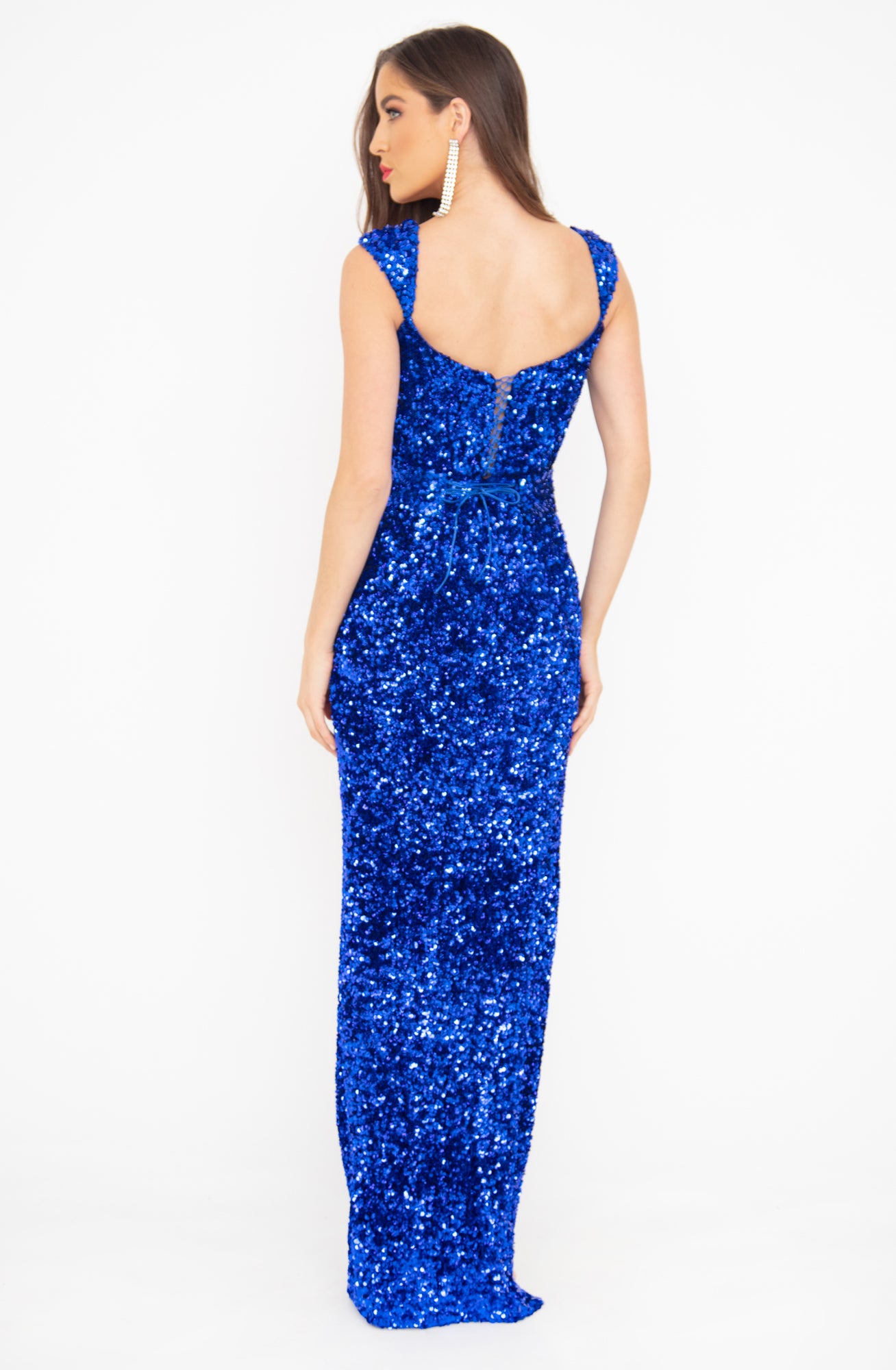 Royal Blue Sequin Gown
