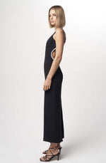Long Diamond Backless Dress Black by Nicola Finetti