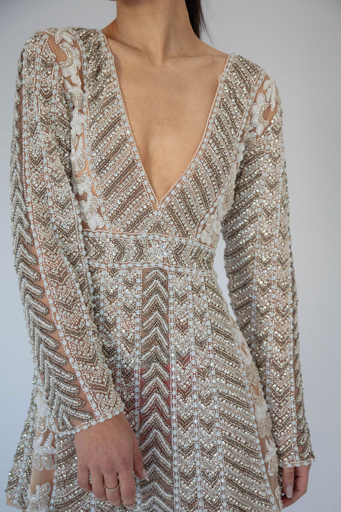 Mila Beaded Silver Mini by HSH
