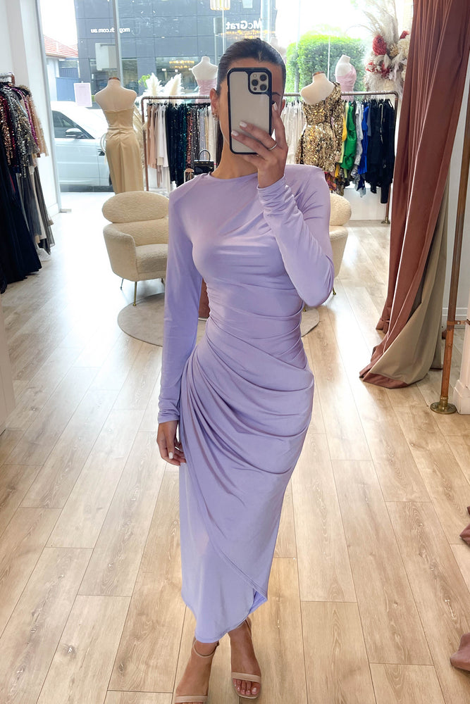 Mania Lilac Midi Dress by HSH