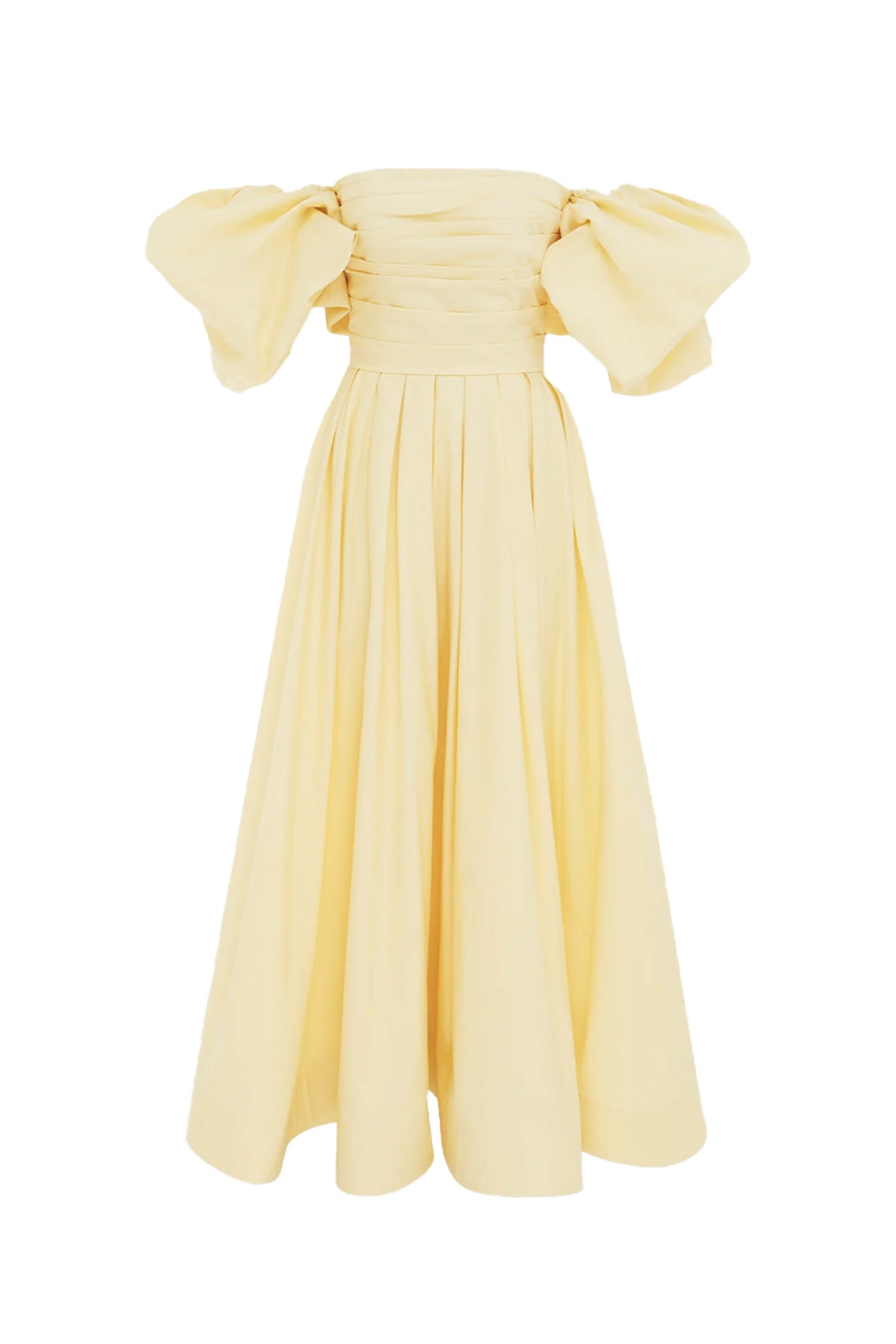 Claudia Tie Neck Midi Dress - Lemon by Leo & Lin for Hire | High St. Hire Claudia Tie Neck Midi Dress - Lemon by Leo & Lin for Hire | High St. Hire