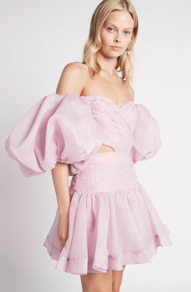 aje myriad cut out dress Myriad Cutout Organza Mini Dress By Aje