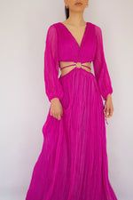 Natalie Pleated Pink Dress by HSH