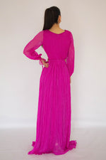 Natalie Pleated Pink Dress by HSH