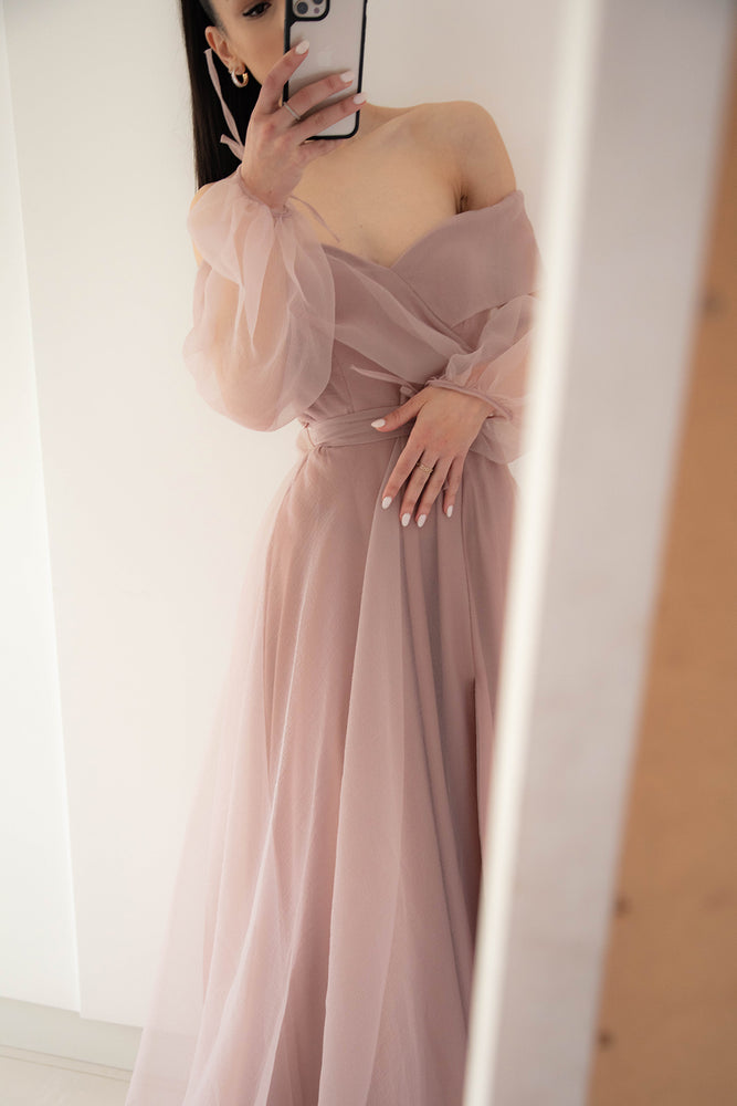 Rana Gown In Blush by HSH