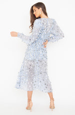 Corina Sky Blue Midi Dress by Rachel Gilbert