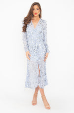 Corina Sky Blue Midi Dress by Rachel Gilbert