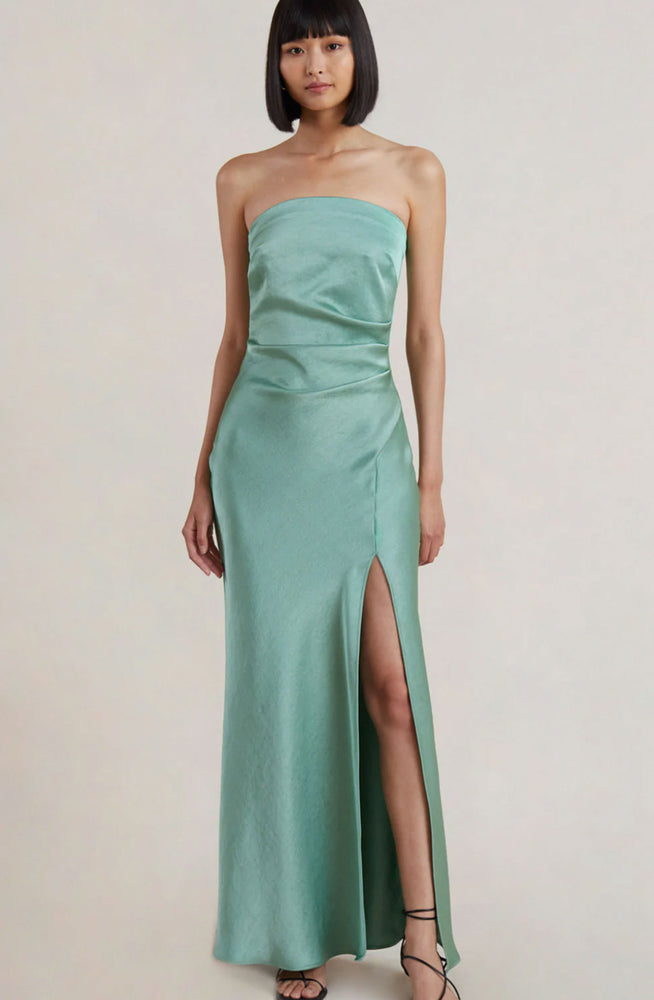 Symone Strapless Dress Moss Green by Bec + Bridge for SALE | High St. Hire Symone Strapless Dress Moss Green by Bec + Bridge for SALE | High St. Hire