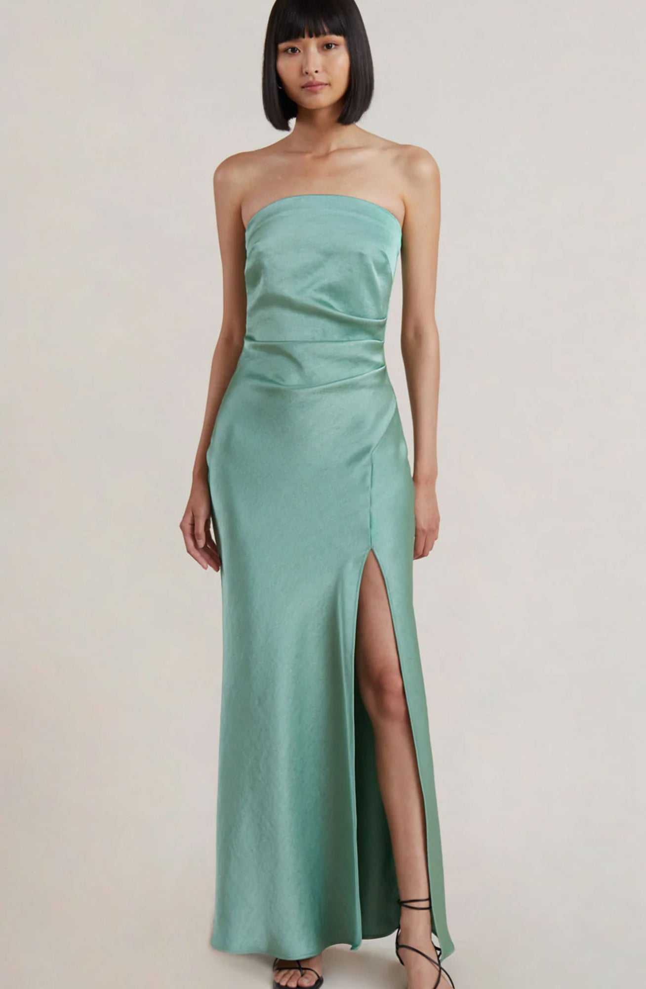 Symone Strapless Dress Moss Green by Bec + Bridge for SALE | High St. Hire Symone Strapless Dress Moss Green by Bec + Bridge for SALE | High St. Hire