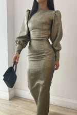 Shelby Metallic Gold Gown by Fatima K Designs