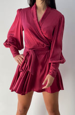 Silk-Satin Mini Wrap Dress by Zimmermann