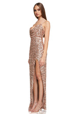Smoke Show Gown Rose Gold by Nookie