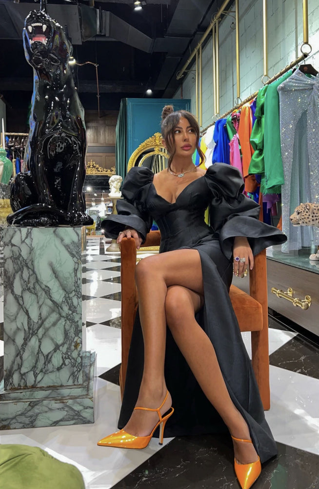 Solarino Dress Black by Khirzad Femme