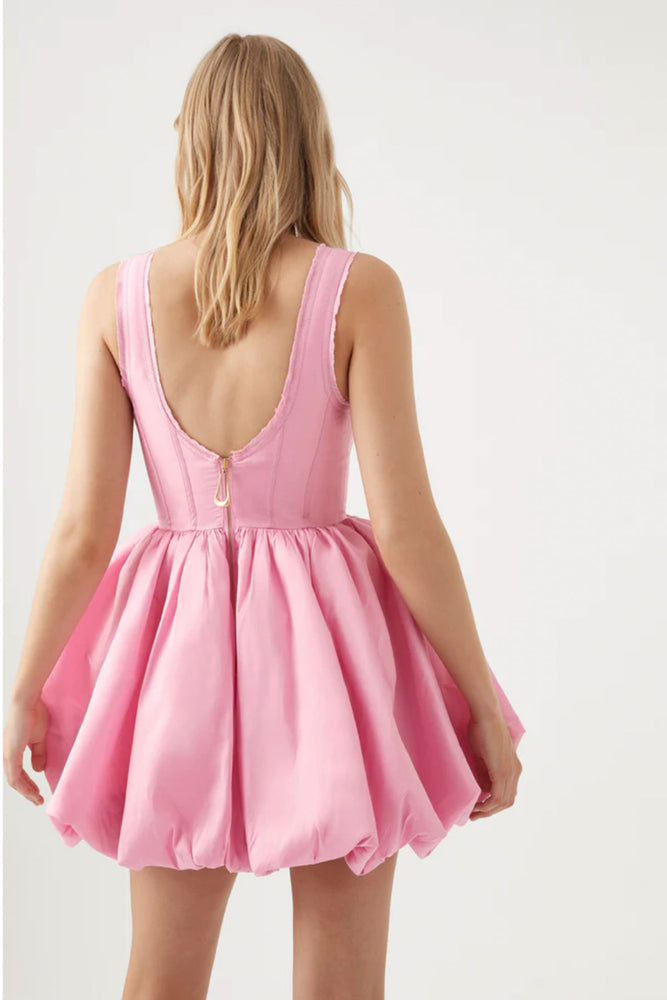 Suzette Bubble Mini Dress in Pink by Aje