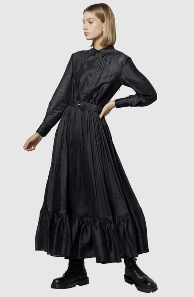 Vanta Silk Linen Dress by Leo Lin