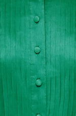 Viridian Silk Linen Dress Green by Leo & Lin