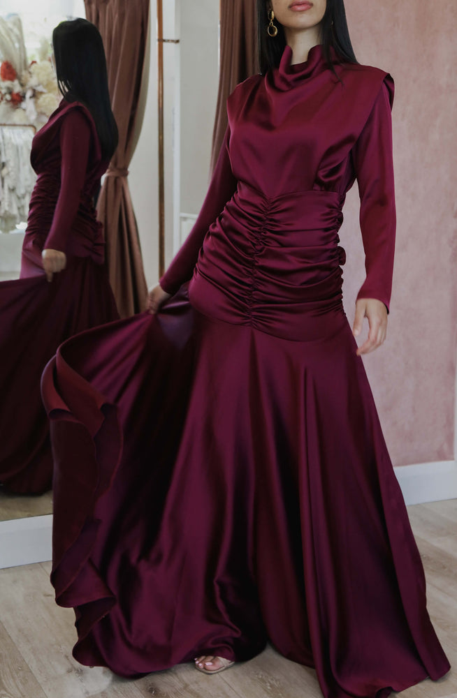 Wine Bliss Gown by HSH For SALE – High St. Hire