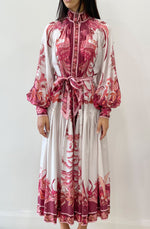 Wavelength Placement Midi Dress by Zimmermann
