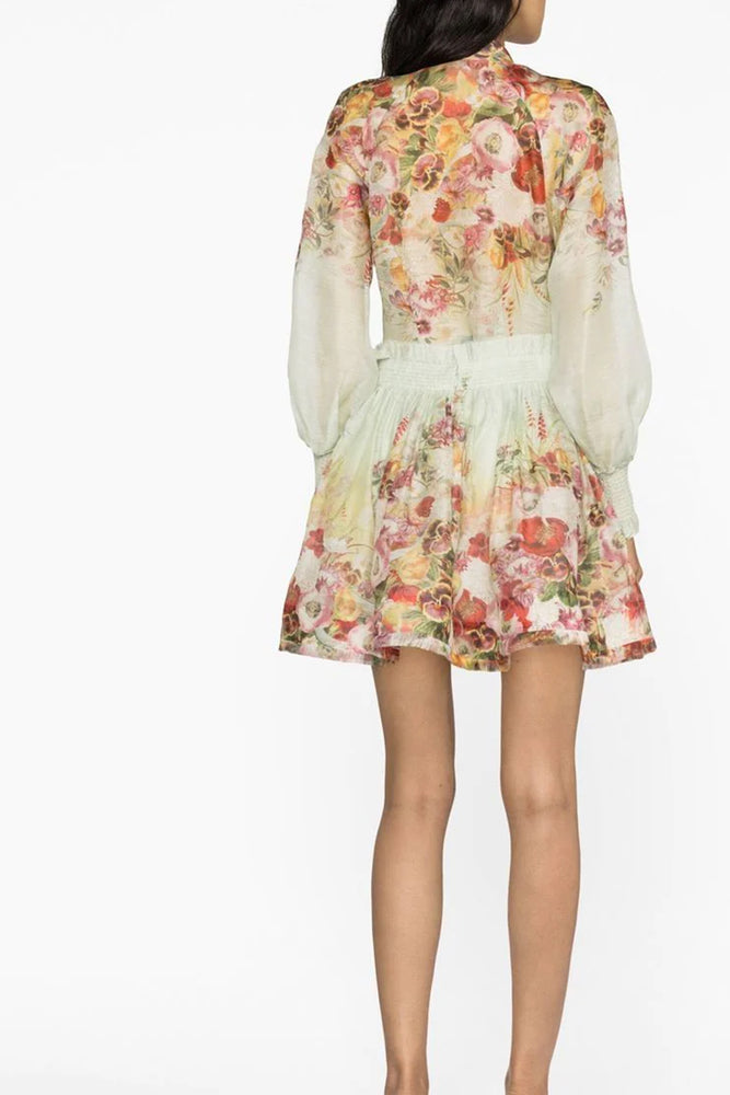 Wonderland Floral-Print Blouse and Skirt by Zimmermann