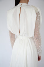 Yasmine Beaded Gown White by HSH
