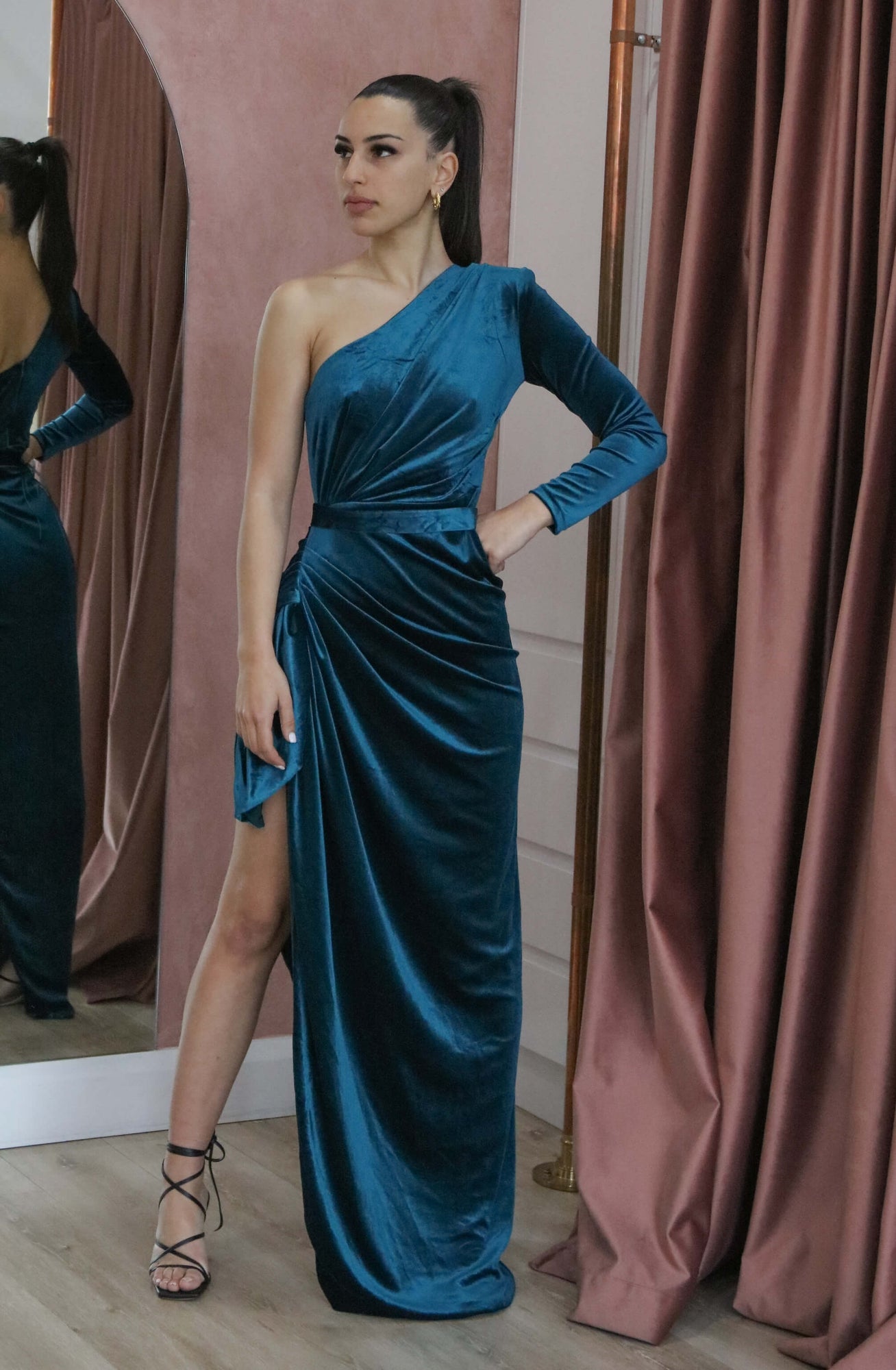 Lia Stublla Enigma Velvet Gown Hire in Sydney High Hire