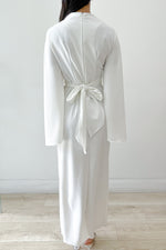 Ezra White Wrap Dress by HSH